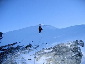 The last 200 meters to the top of Mount Everest