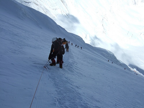 High on the Lhotse Face