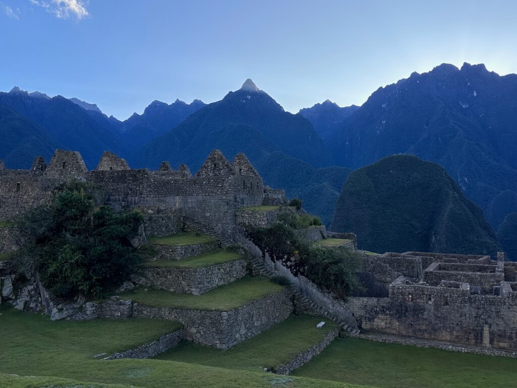 early morning in Machu Picchu.