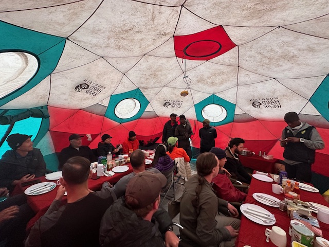 Dinning tent on Kilimanjaro