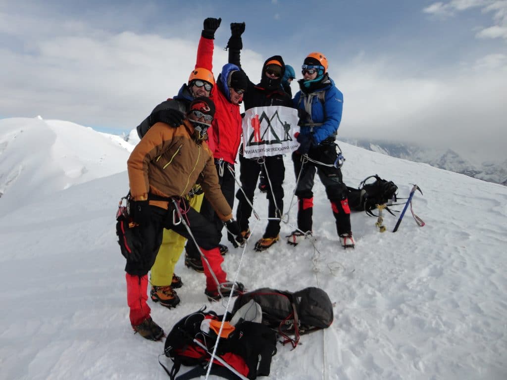 On the summit of Mera Peak