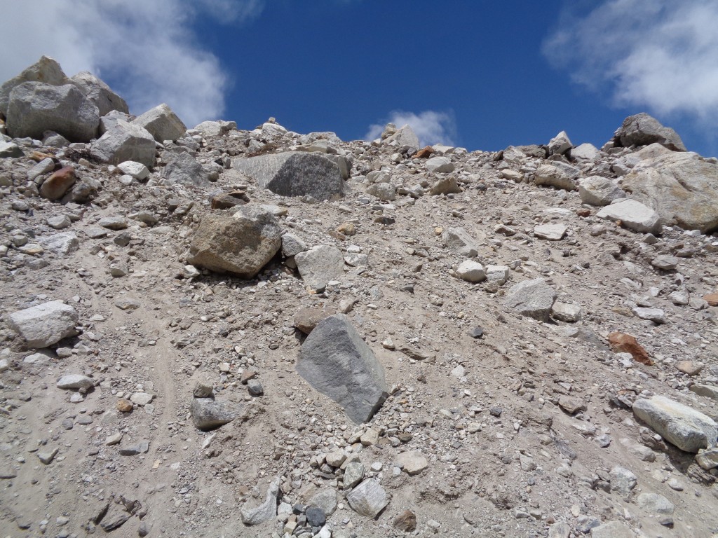 Landslide area outside of Everest base camp