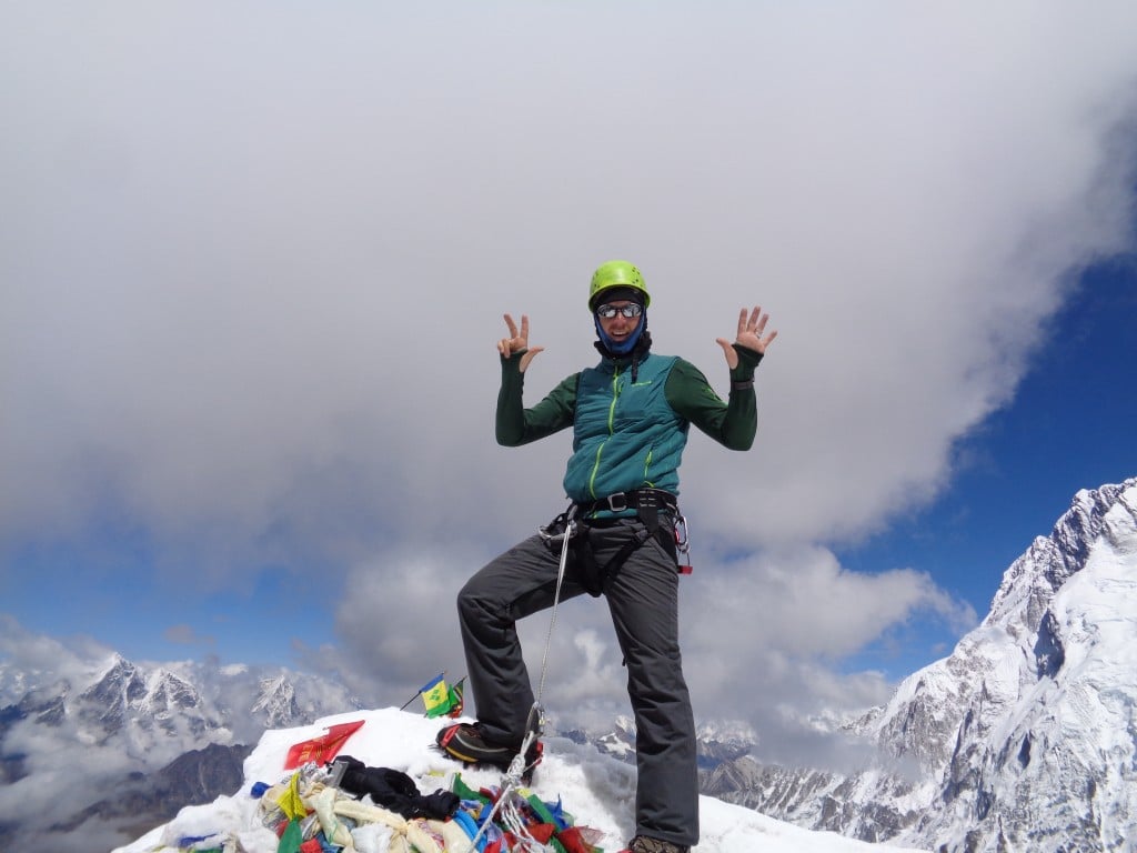 Ian Taylor on top of Island peak