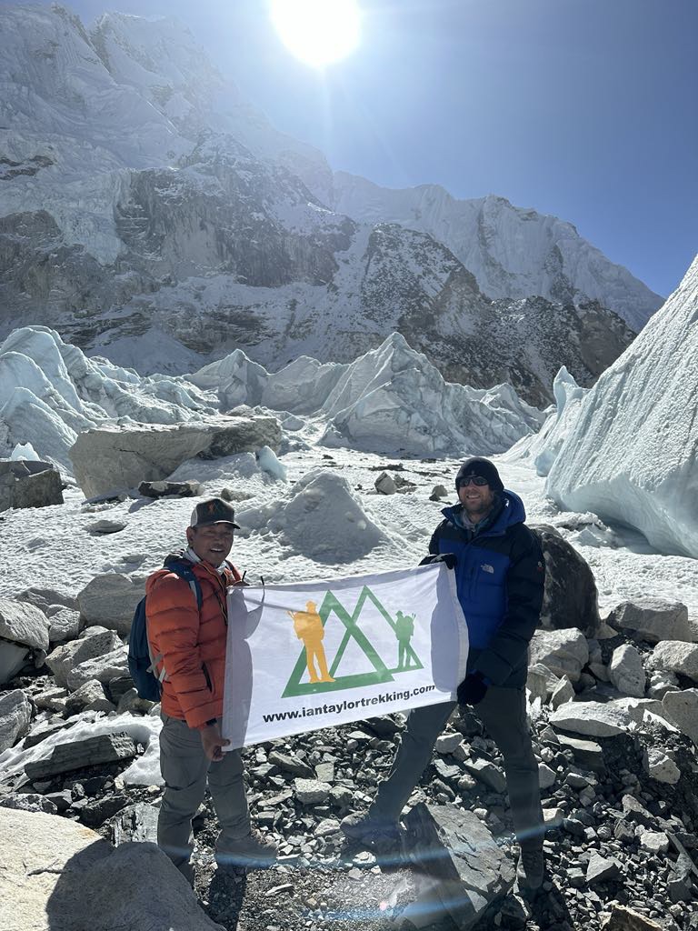 Standing in Everest Base Camp.