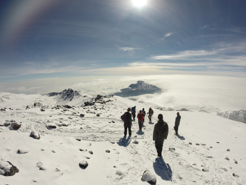 The Crater Rim of Kilimanjaro just after standing on the summit