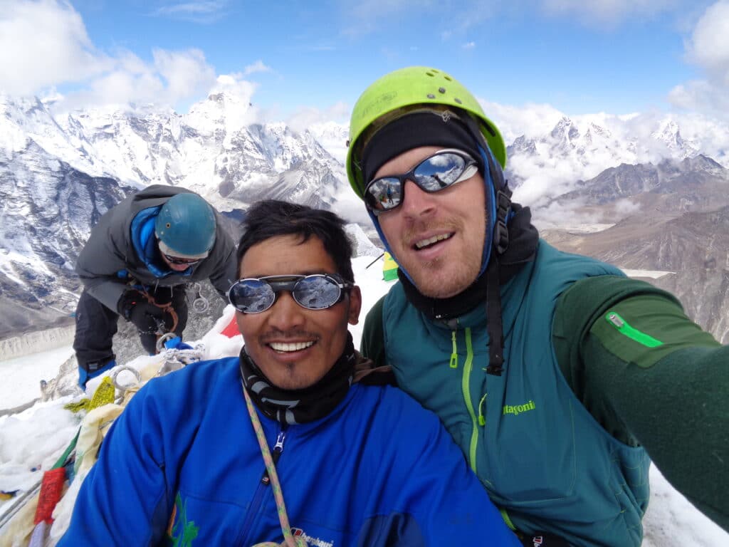 On the summit of Island Peak