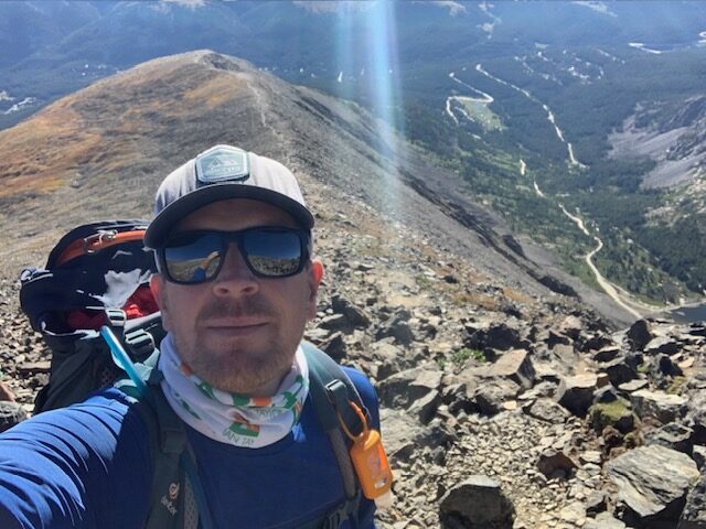 Ian Taylor Training in Colorado for International treks.
