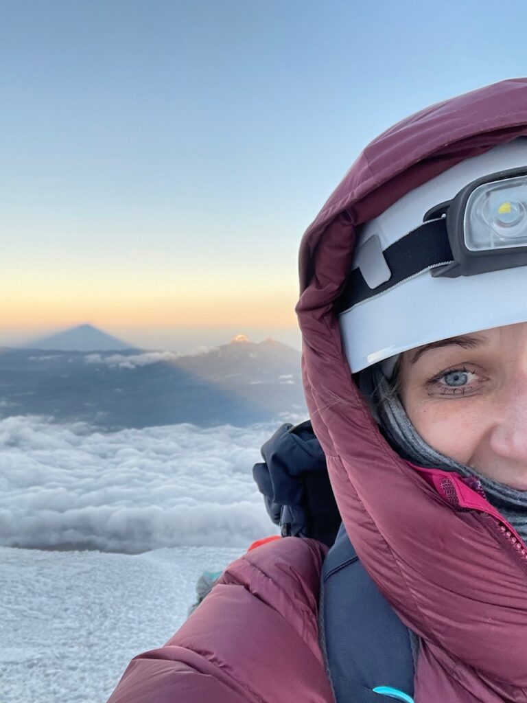 The shadow of Cotopaxi Mountain.