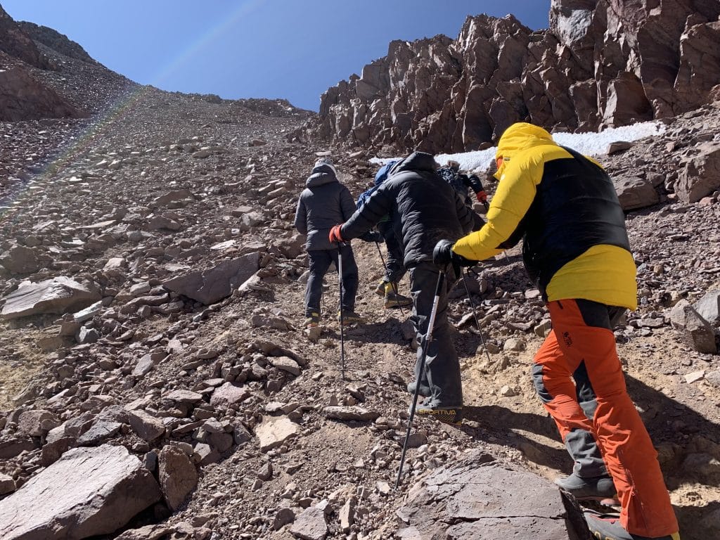 Training for the Canaleta on Aconcagua