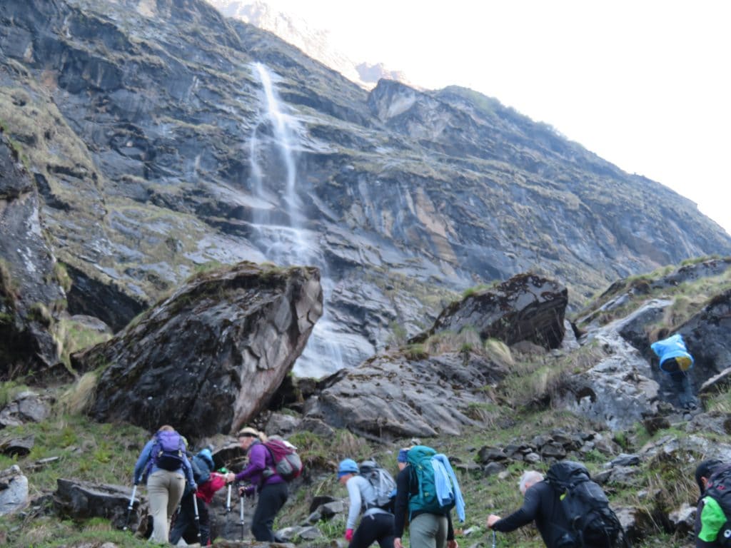 Hiking to Annapurna Base Camp