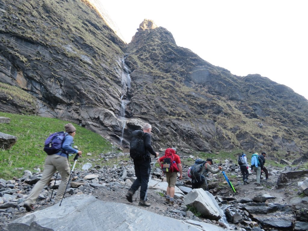 Waterfall on route to Annapurna Base Camp