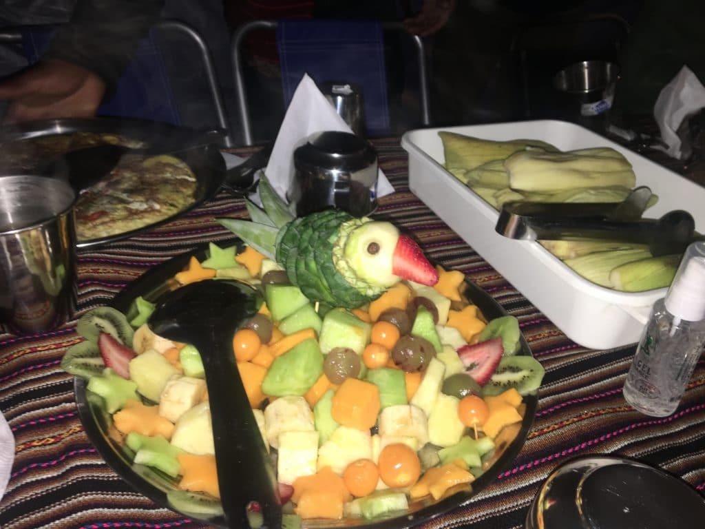 What food will I get on the Inca Trail trek to Machu Picchu