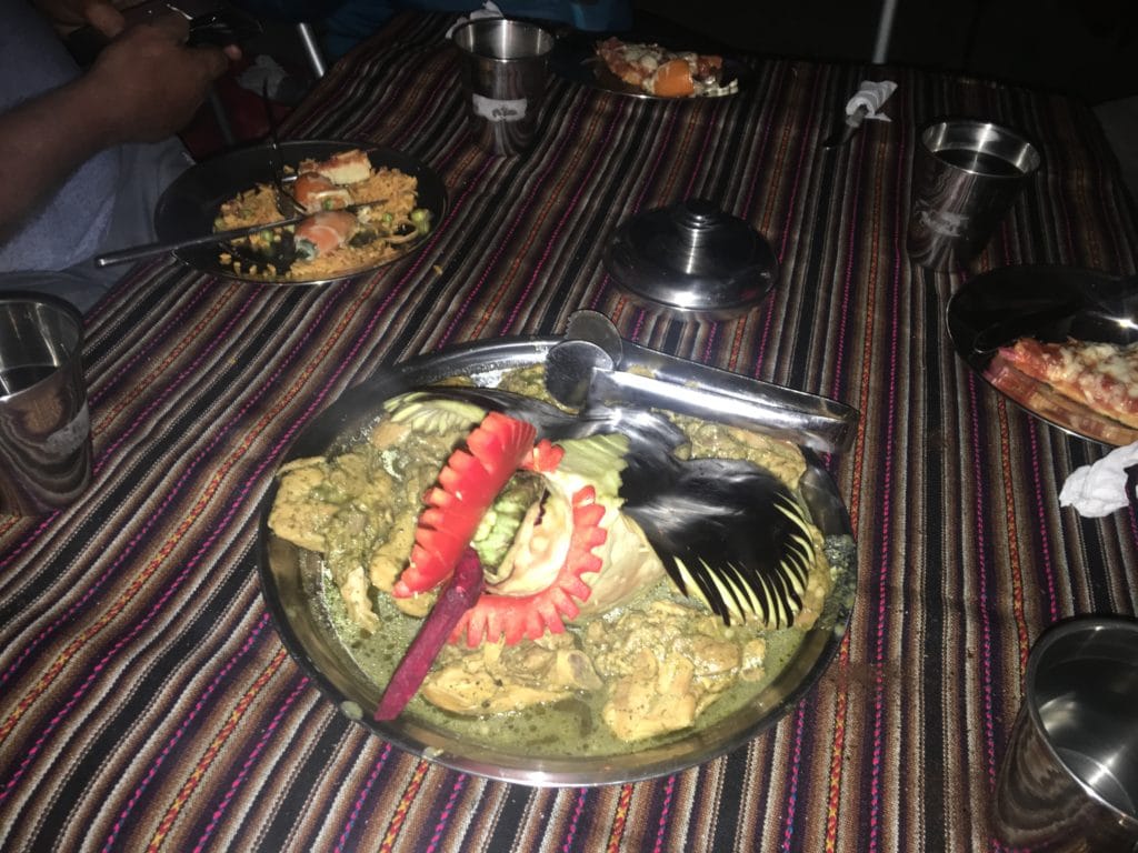 What food will I get on the Inca Trail trek to Machu Picchu