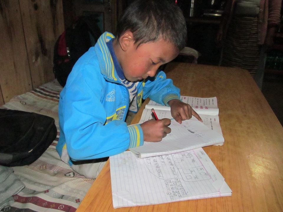 Children in the new Goli village school