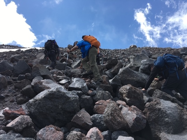 Steep route on Mount Elbrus