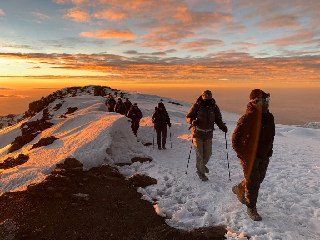 Sunrise high on Kilimanjaro