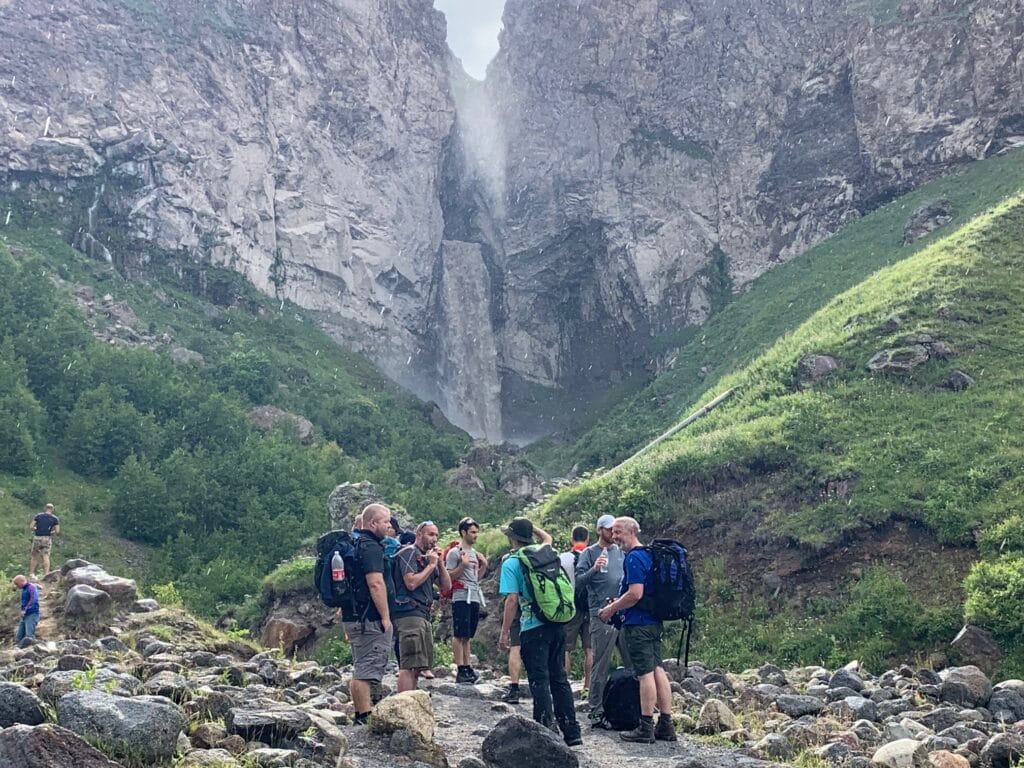 Waterfall near Mount Elbrus